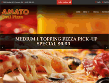 Tablet Screenshot of amatorealpizza.com
